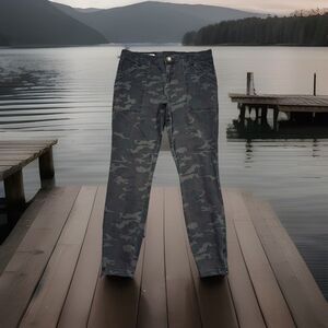 Kut from the Kloth Ankle Skinny Pants 8 (31x26.5) Multi Camouflage Stretch Women